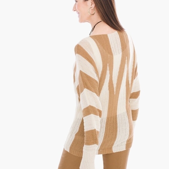 Chico's Striped Detail Sonia Pullover Sweater - Picture 3 of 4